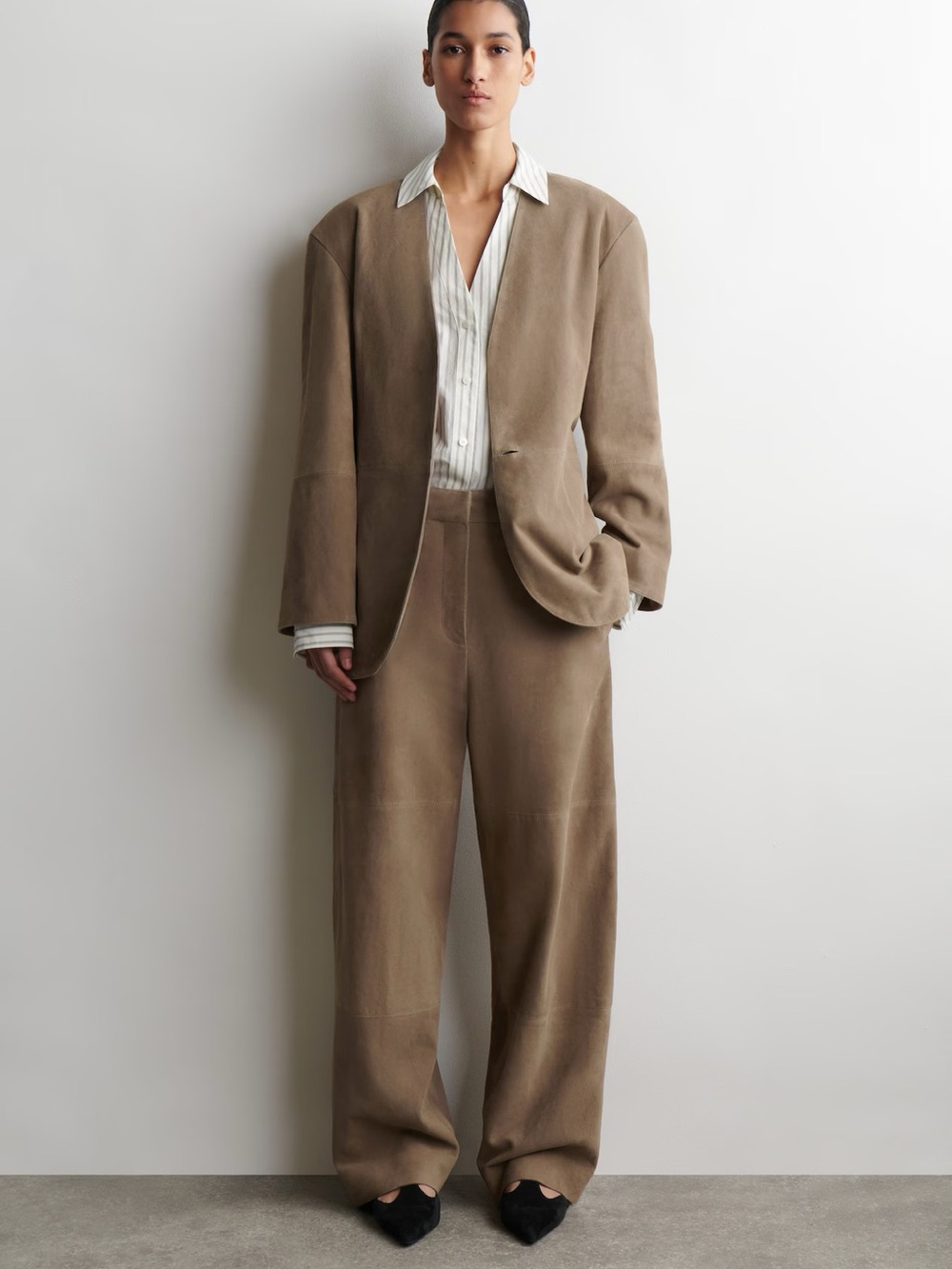 COS Wide-Leg Pants in Taupe